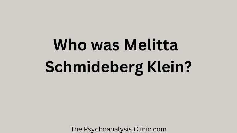 Melitta Schmideberg Klein